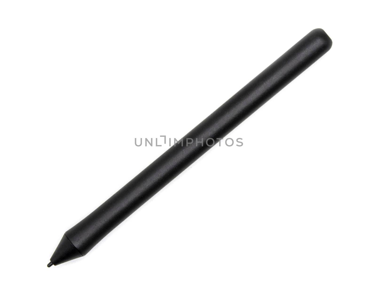 A black pen mouse, digital pen isolated on a white background with copy space.