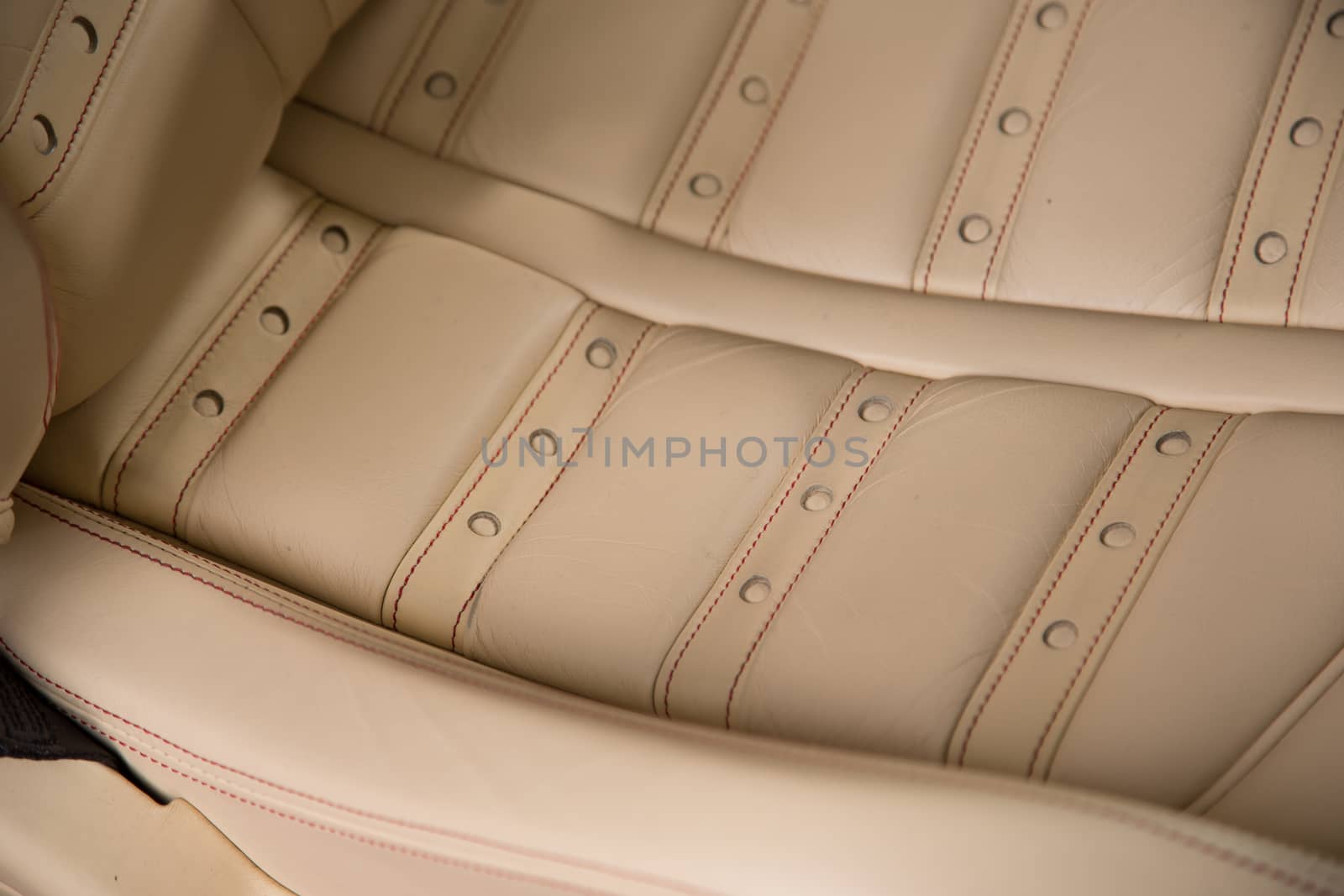 Close up of leather car seat by camerarules