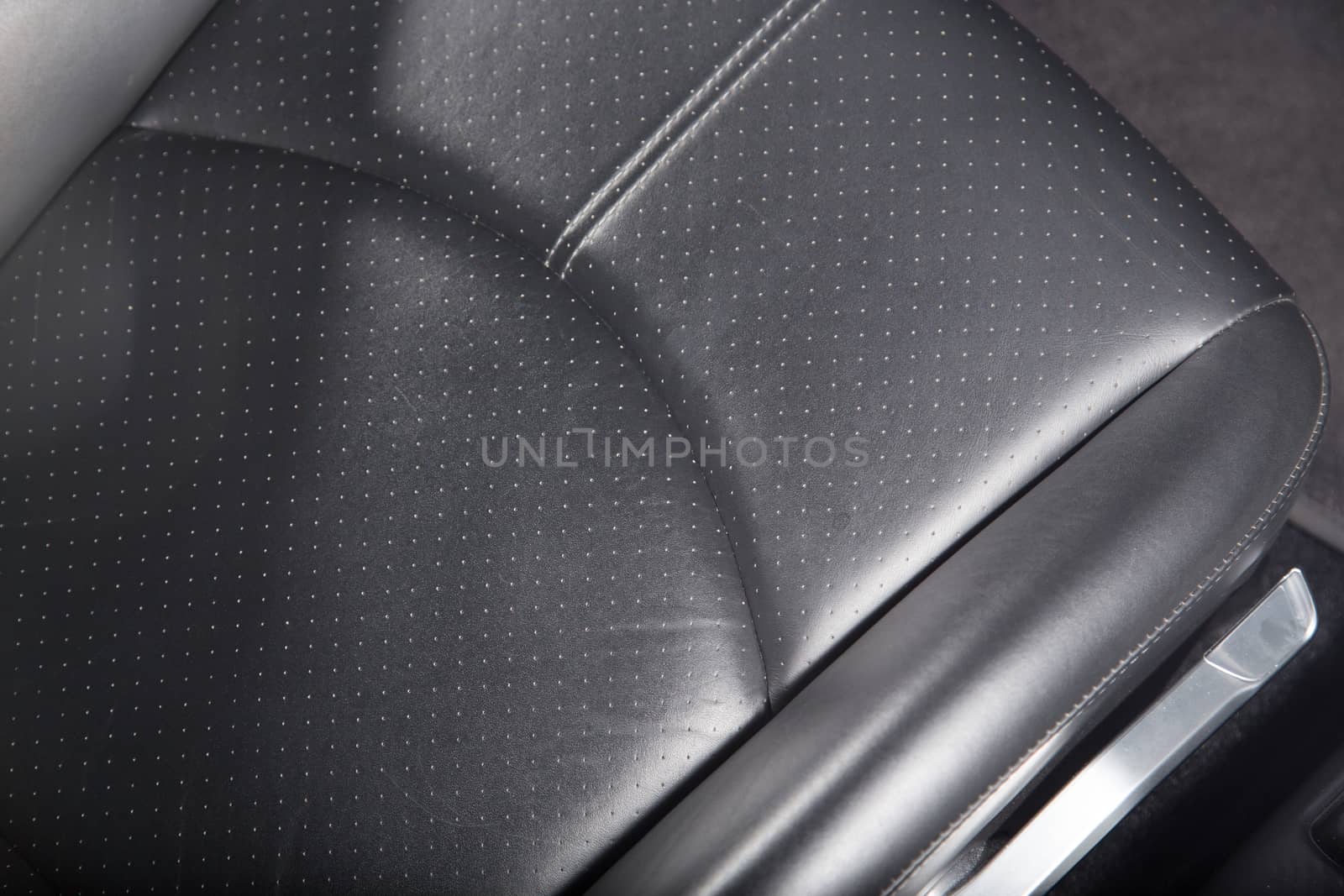 Close up of leather car seat by camerarules