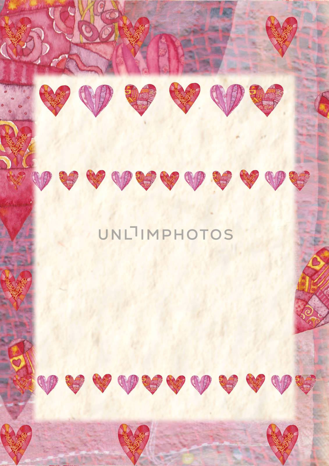 Heart, greeting card.  Colorful watercolor can be used for wallpaper, pattern fills, web page background, surface textures, textiles, cards, postcards