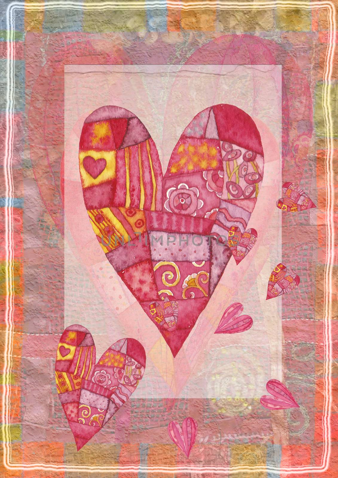 Heart, greeting card for Valentine's Day by vimasi