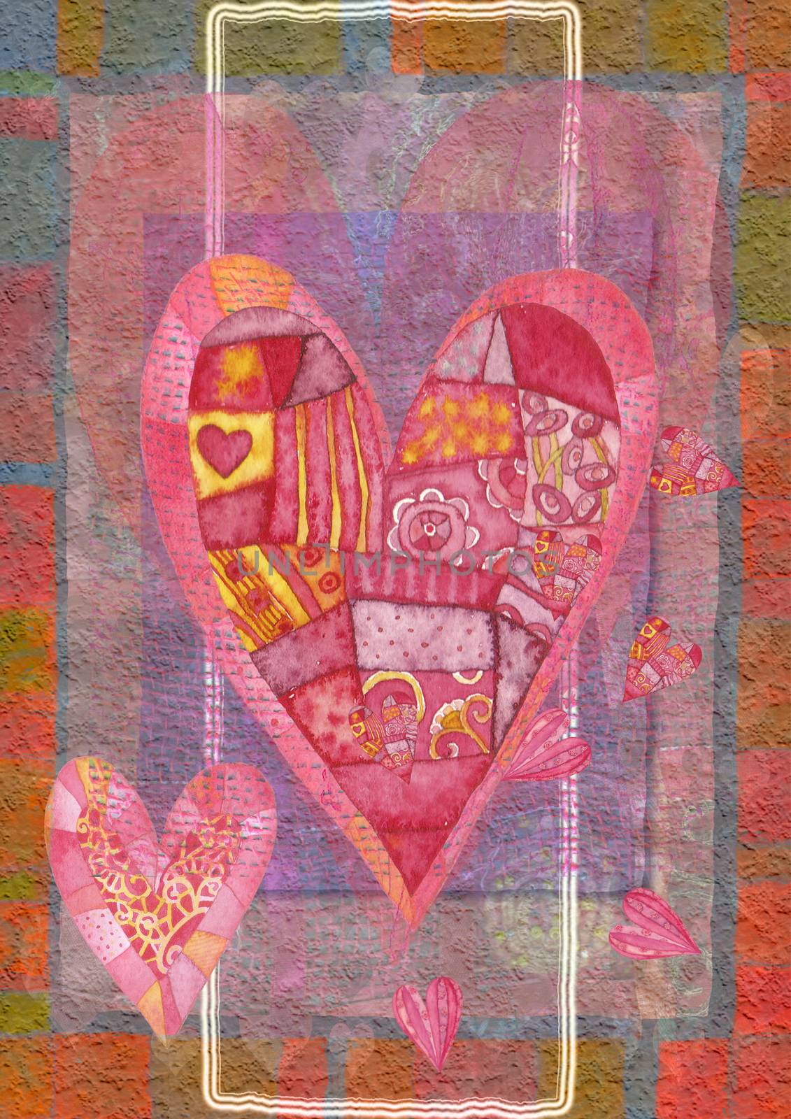 Heart, greeting card for Valentine's Day by vimasi