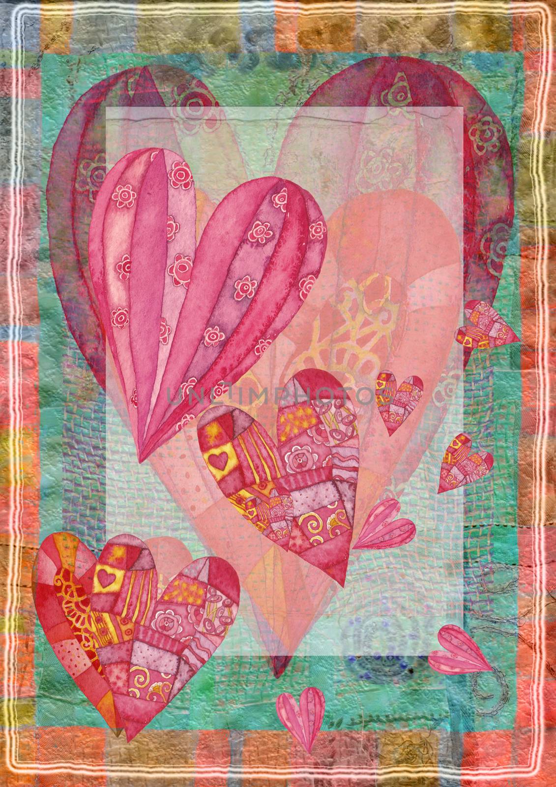 Heart, greeting card for Valentine's Day by vimasi