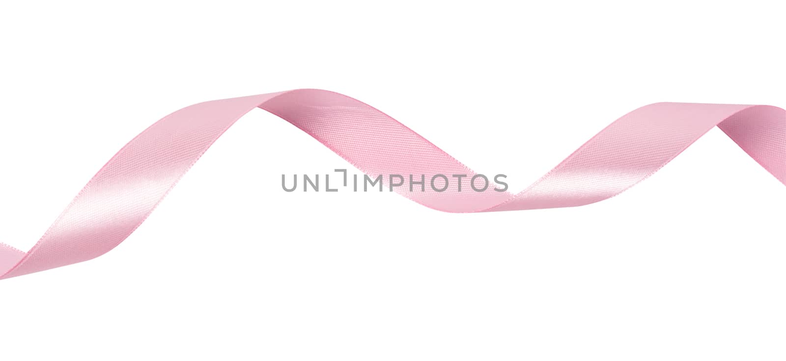 A pink ribbons isolated on a white background with clipping path by kirisa99