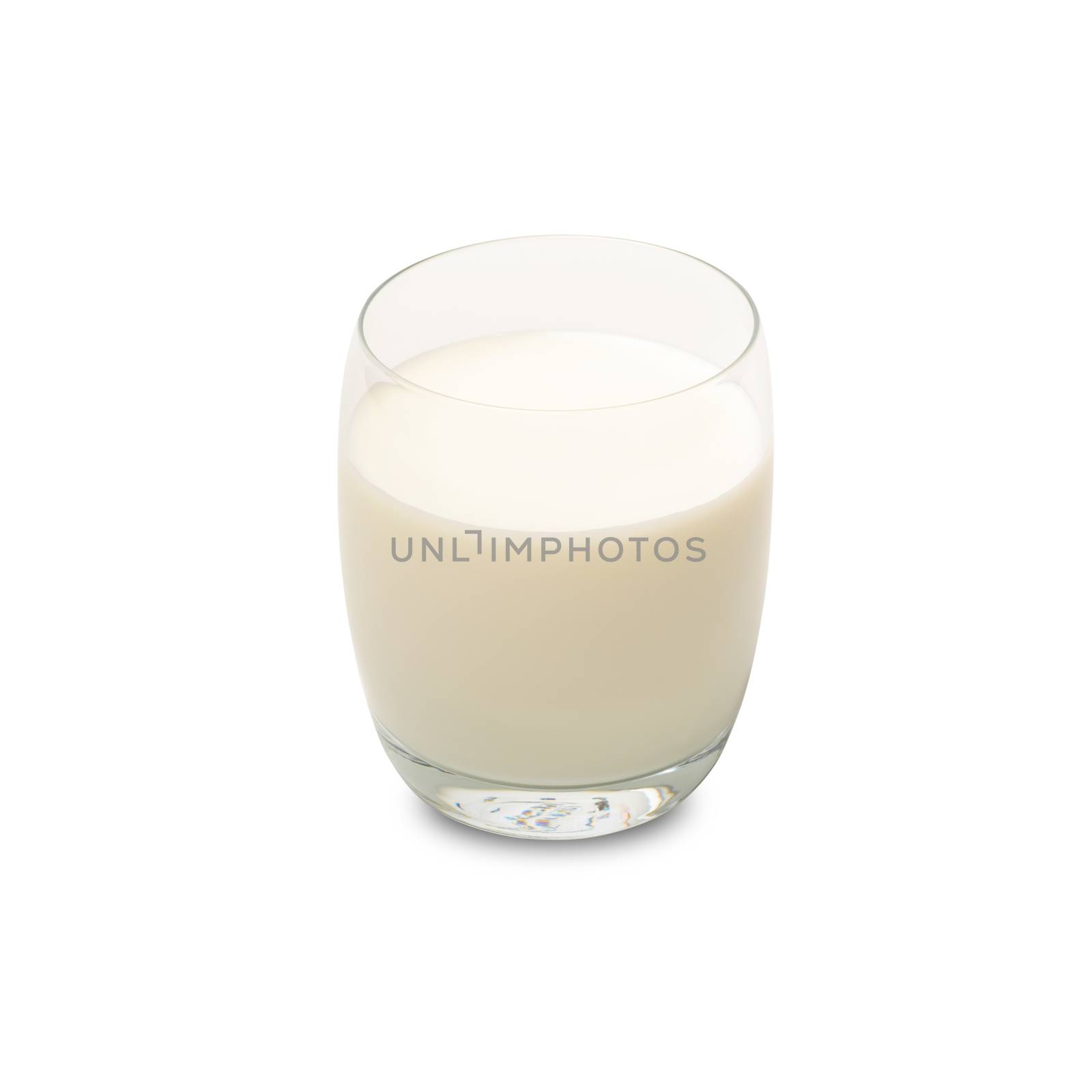 Milk isolated on a white background. Glass of milk with clipping path. Drink and healthy concept.