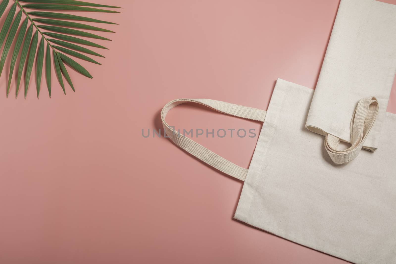 White tote bag canvas fabric. Cloth shopping sack mockup with co by kirisa99