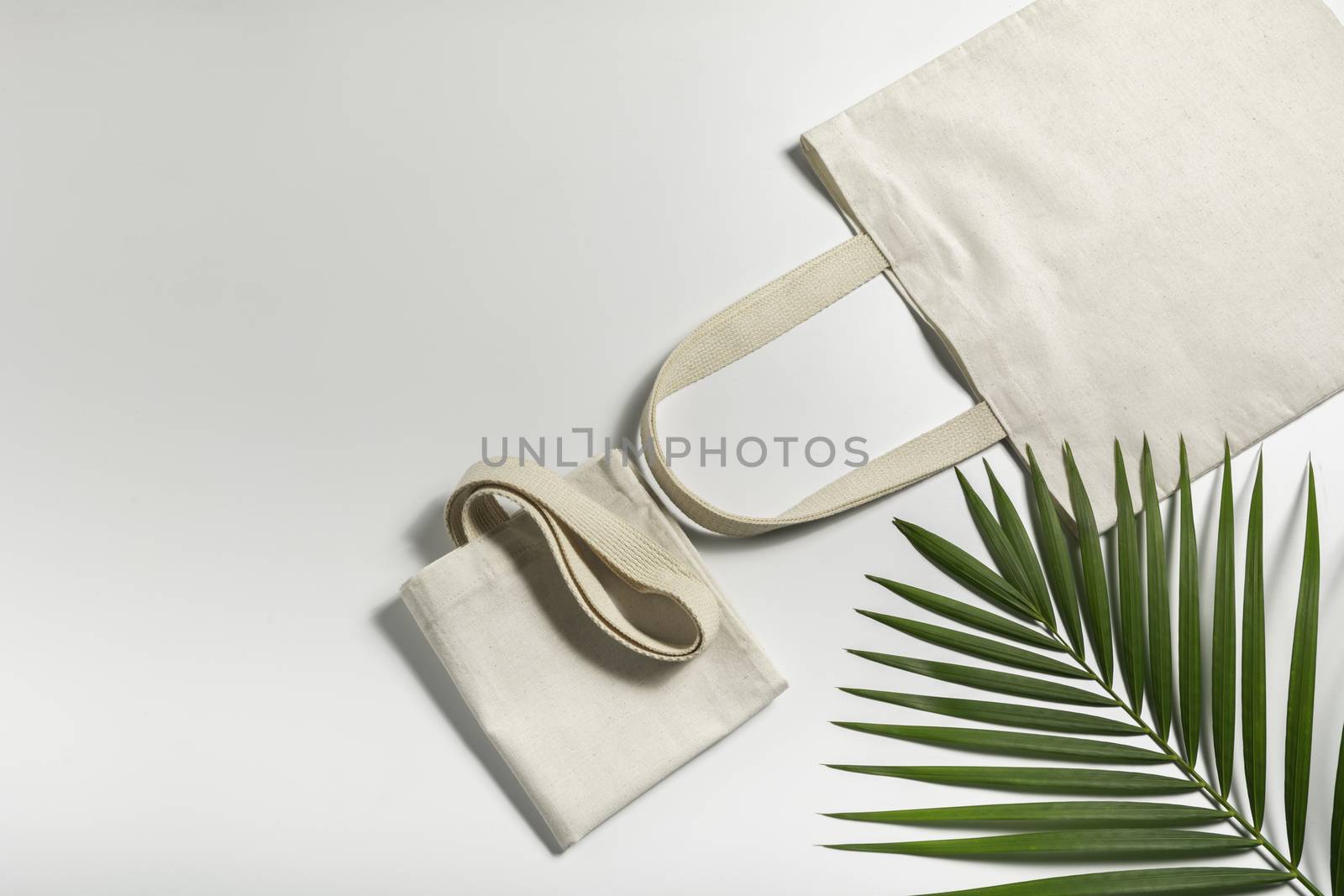 White tote bag canvas fabric. Cloth shopping sack mockup with co by kirisa99