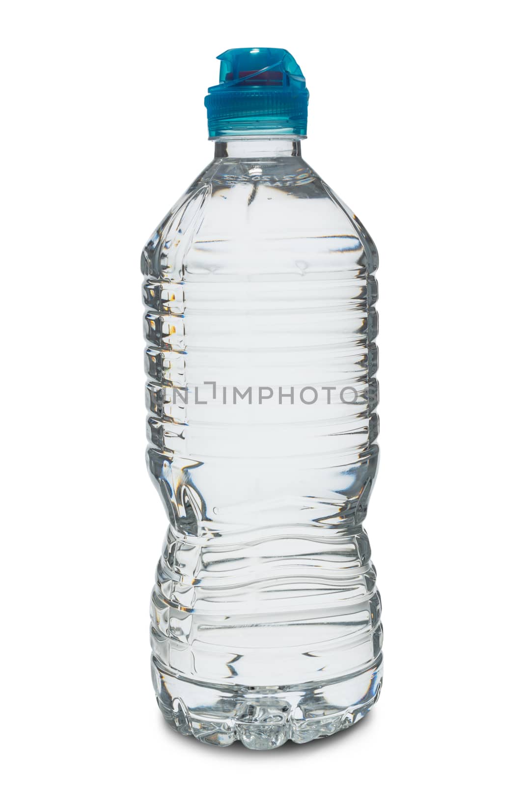 A Plastic water bottle with clipping path isolated on a white ba by kirisa99