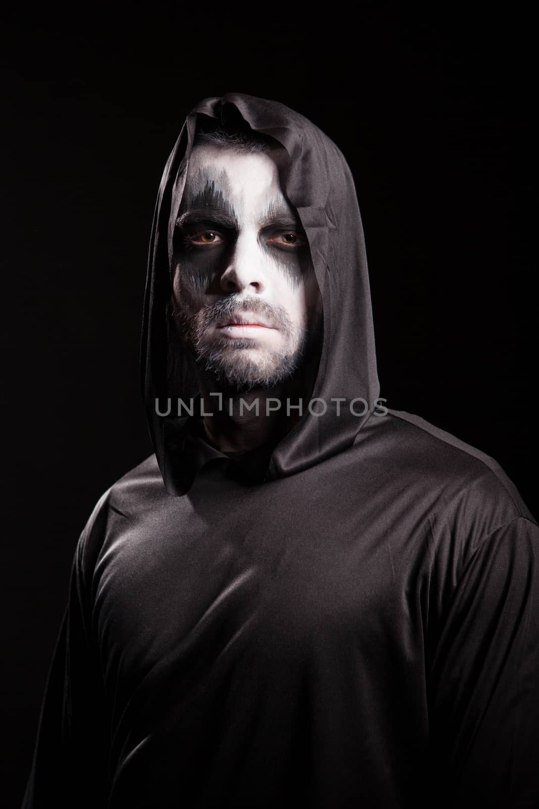 Angel of death isolated over black background by DCStudio