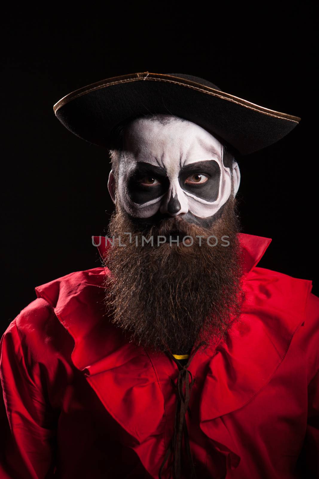 Man with a long beard dressed up like a spooky pirate by DCStudio