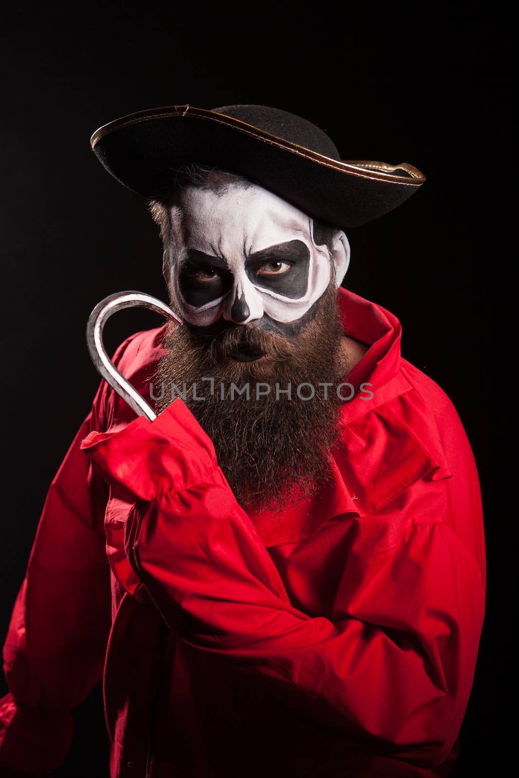 Man with long beard dressed up like a spooky pirate by DCStudio