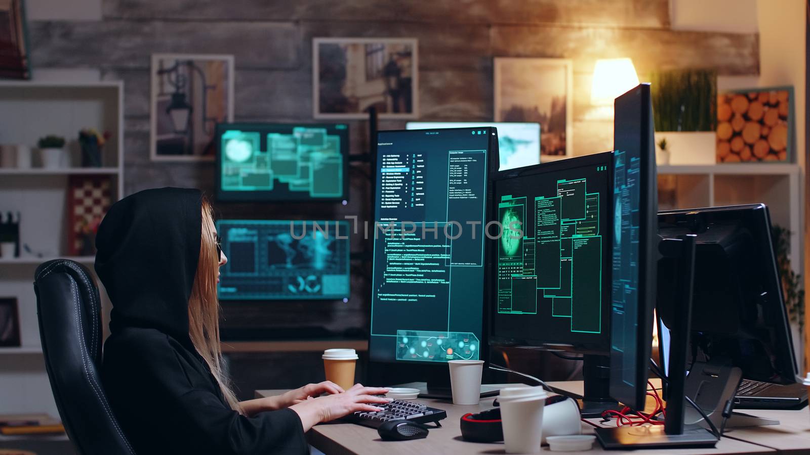 International female hacker wanted for cyber crimes by DCStudio