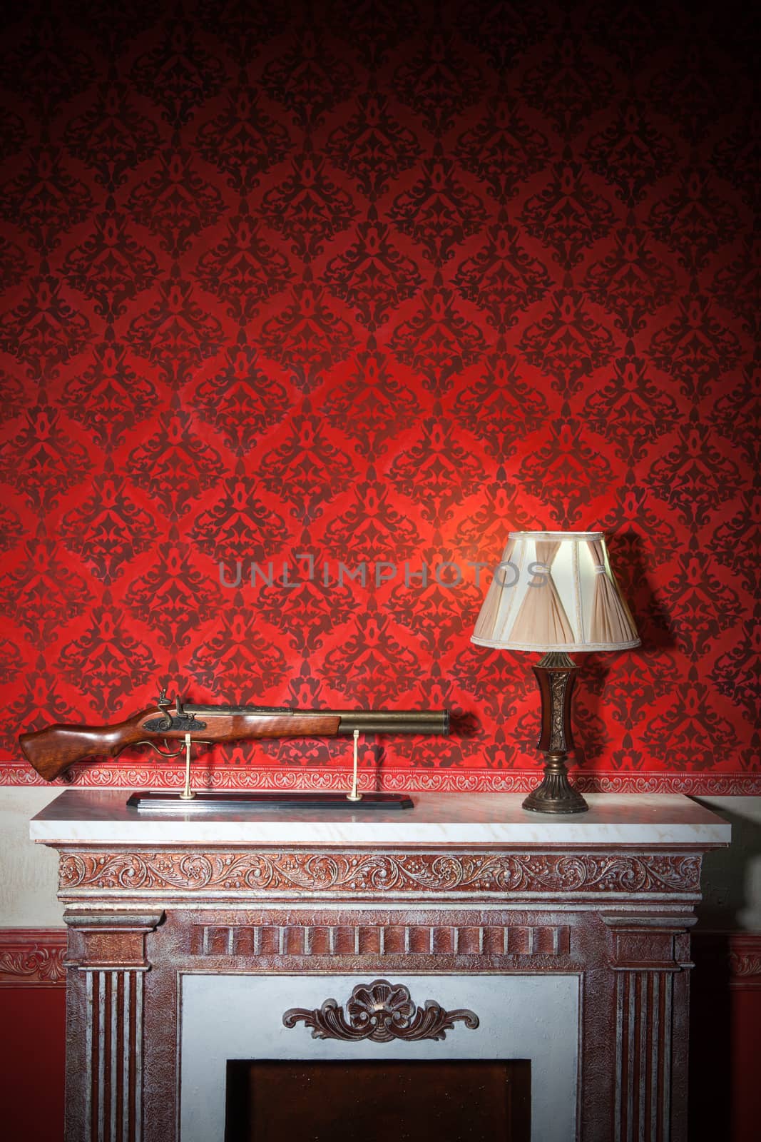 Vintage room interior toned image studio shooting