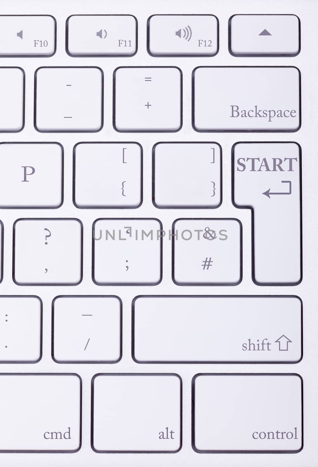 START word written on standard keyboard. Start the process