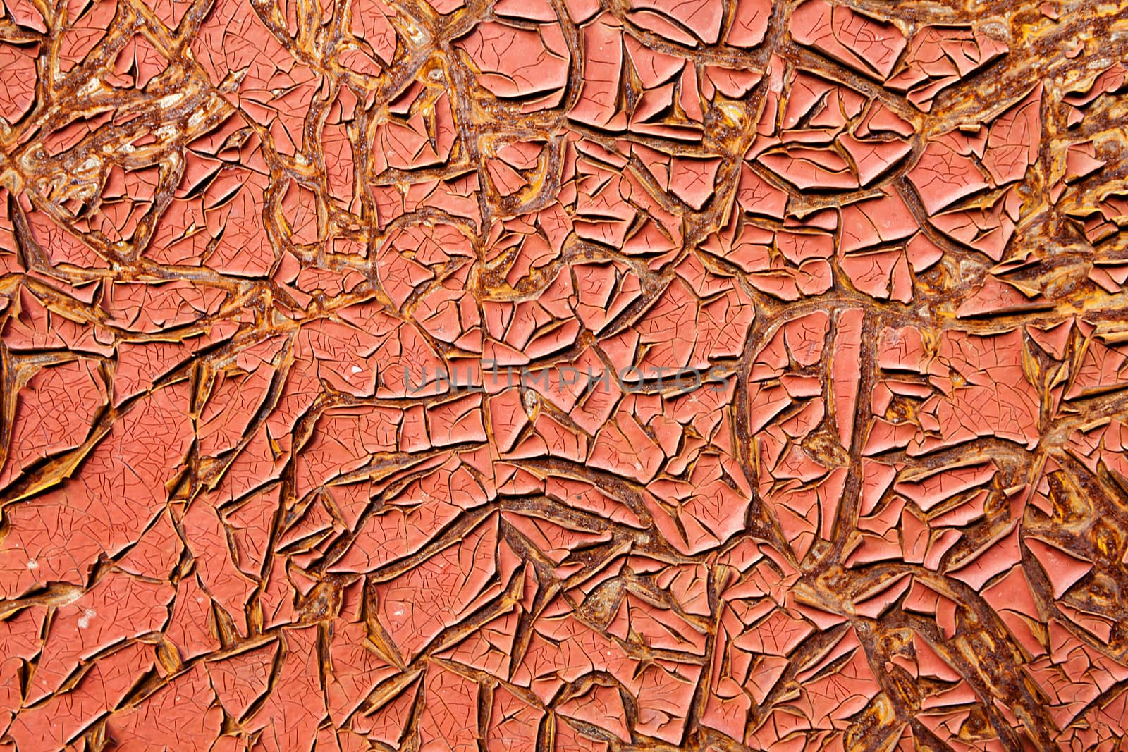 Rusted plate of metal forming artistic texture