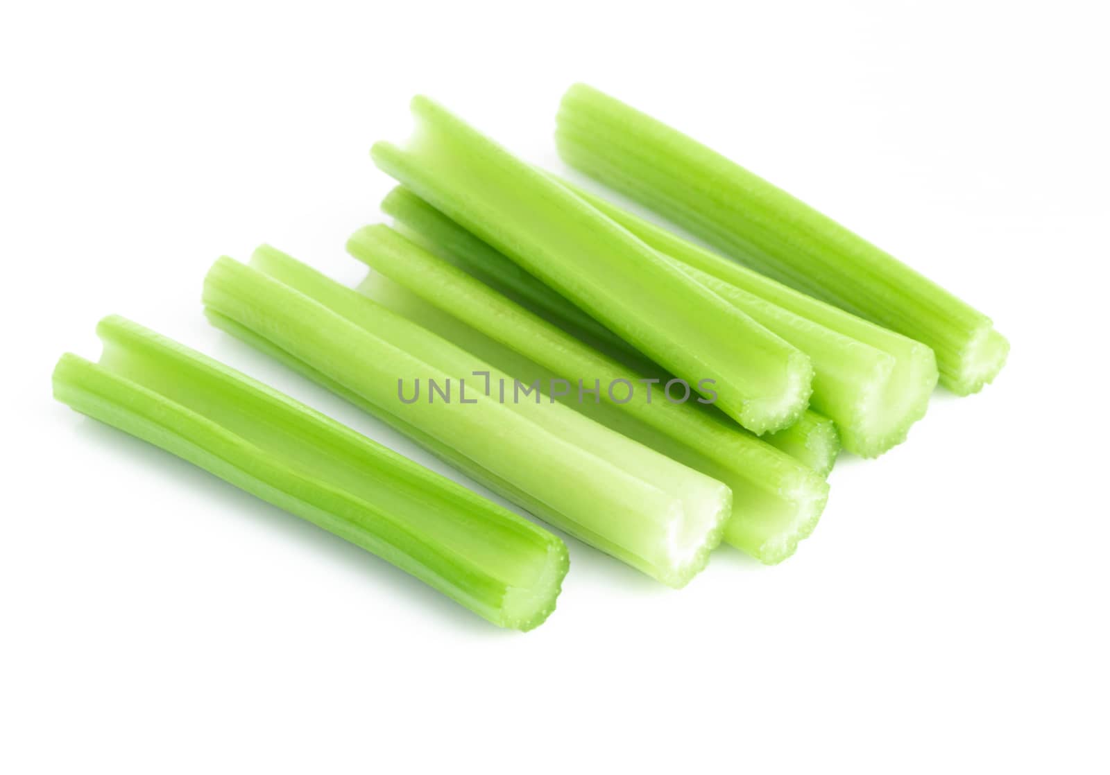 Fresh green celery leaves vegetable isolated on white background by pt.pongsak@gmail.com
