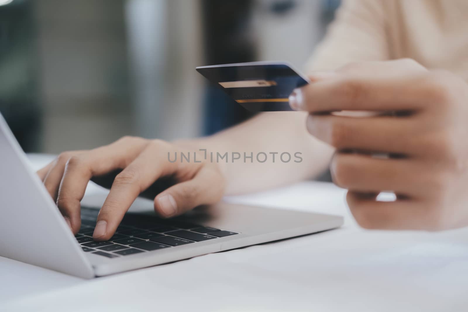 Customer shopping online pay by credit card. by ijeab