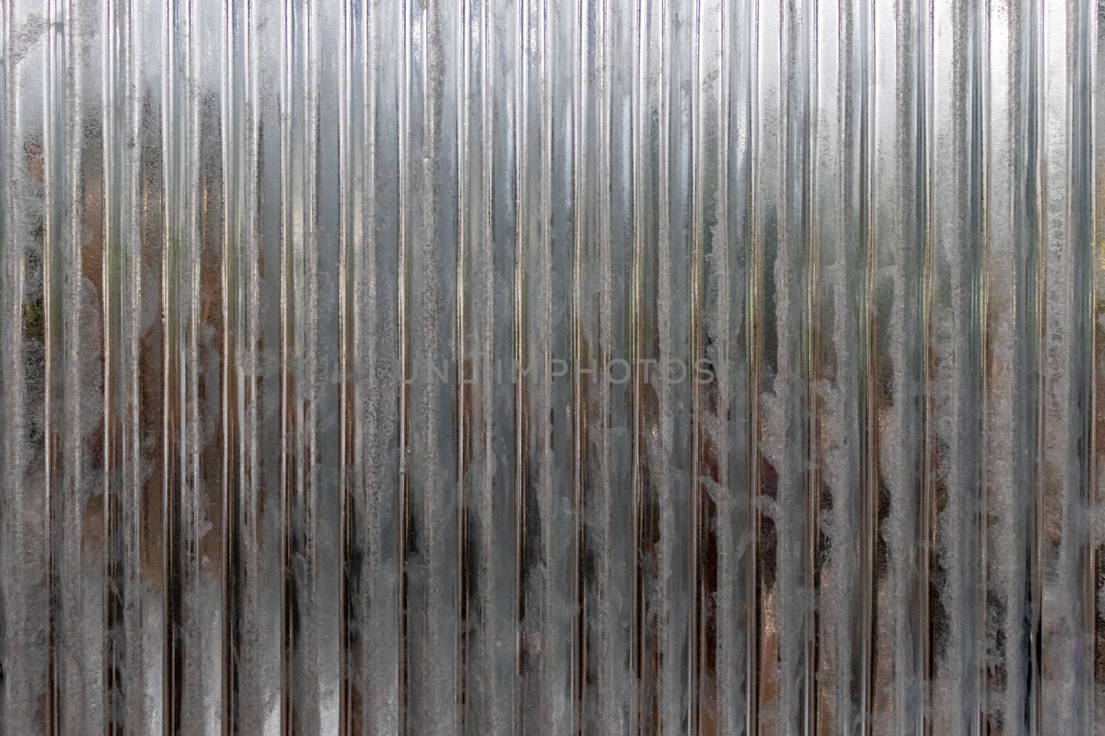 Wavy pattern of   galvanized metal sheet background.