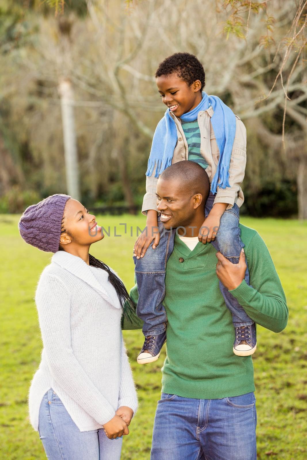 Happy family in the park by Wavebreakmedia