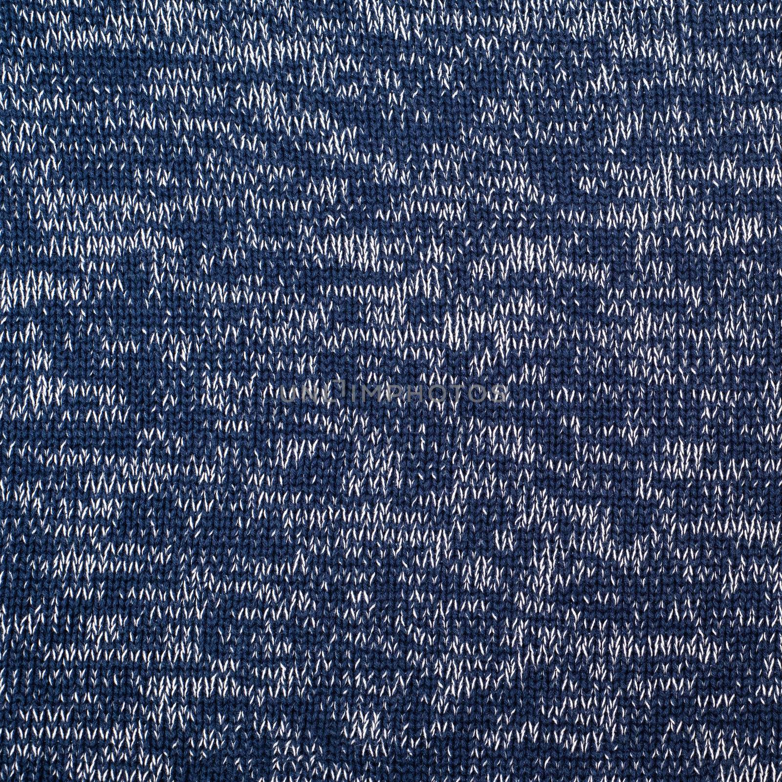 motley blue knitted fabric, full frame