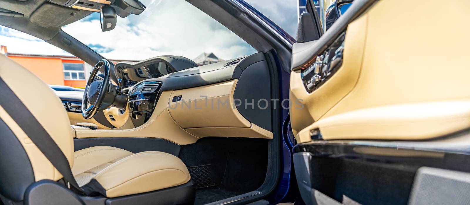 interior of a luxury car, noble materials and quality workmanship by Edophoto