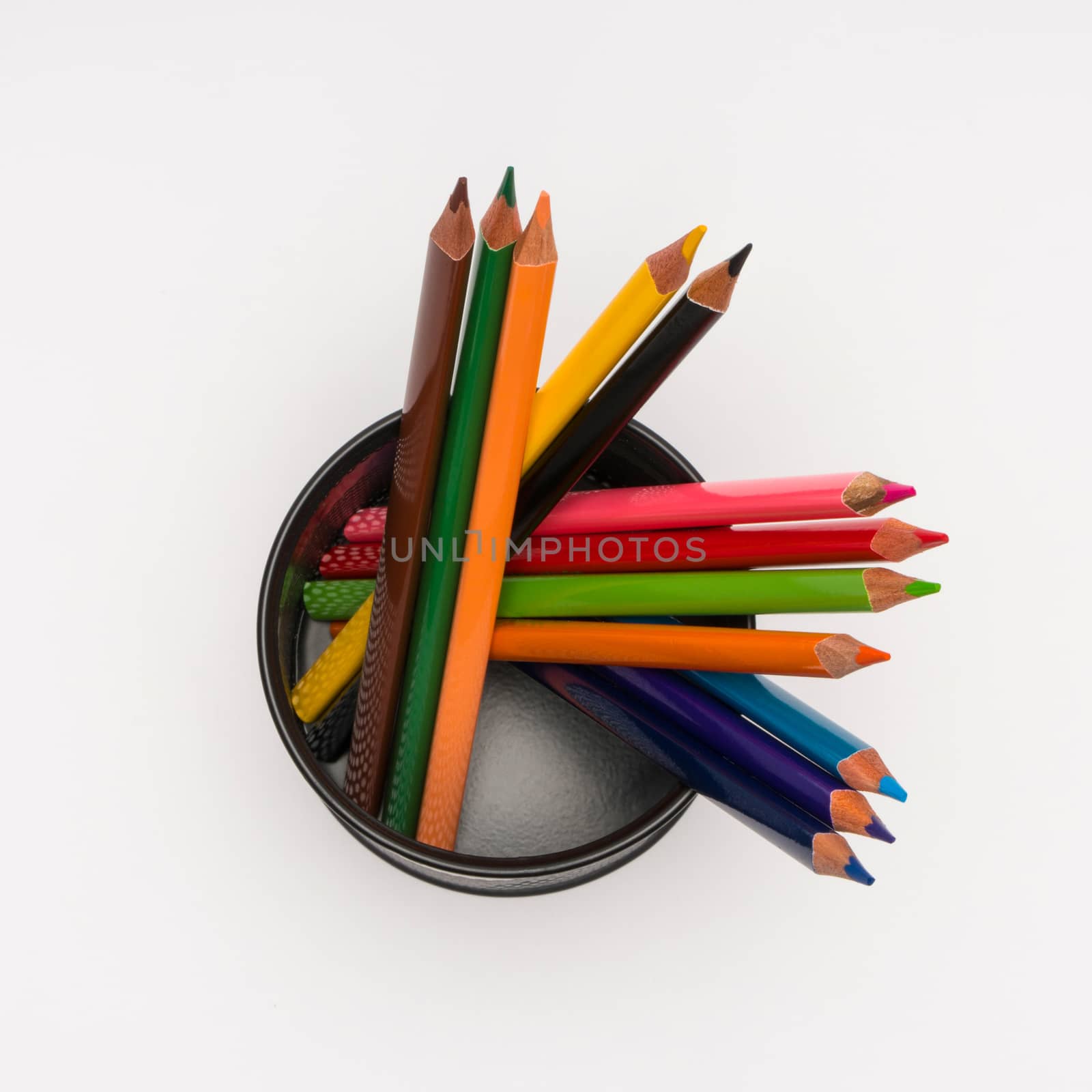 pencils on white background by A_Karim