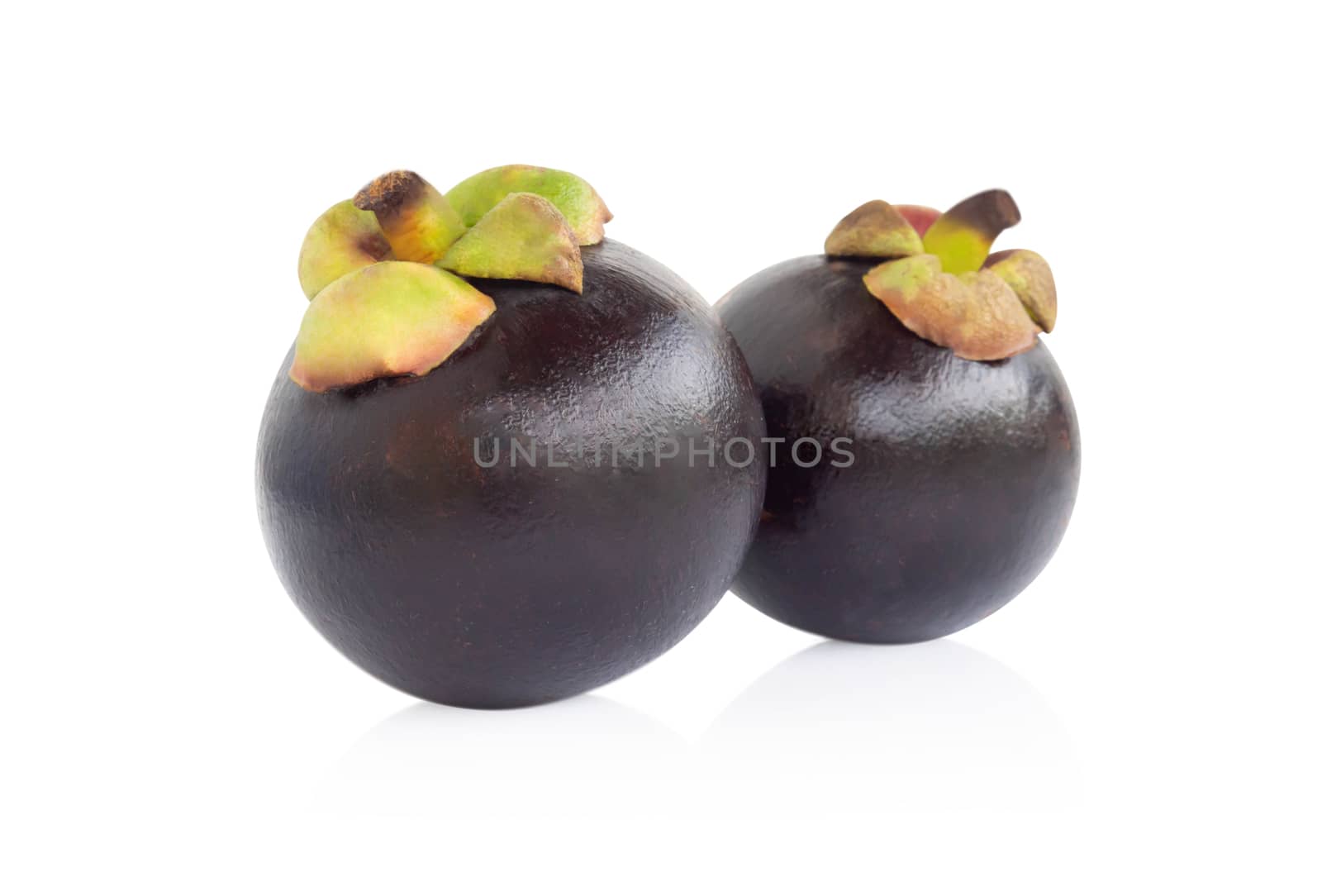 Fresh mangosteen fruit isolated on white background by pt.pongsak@gmail.com