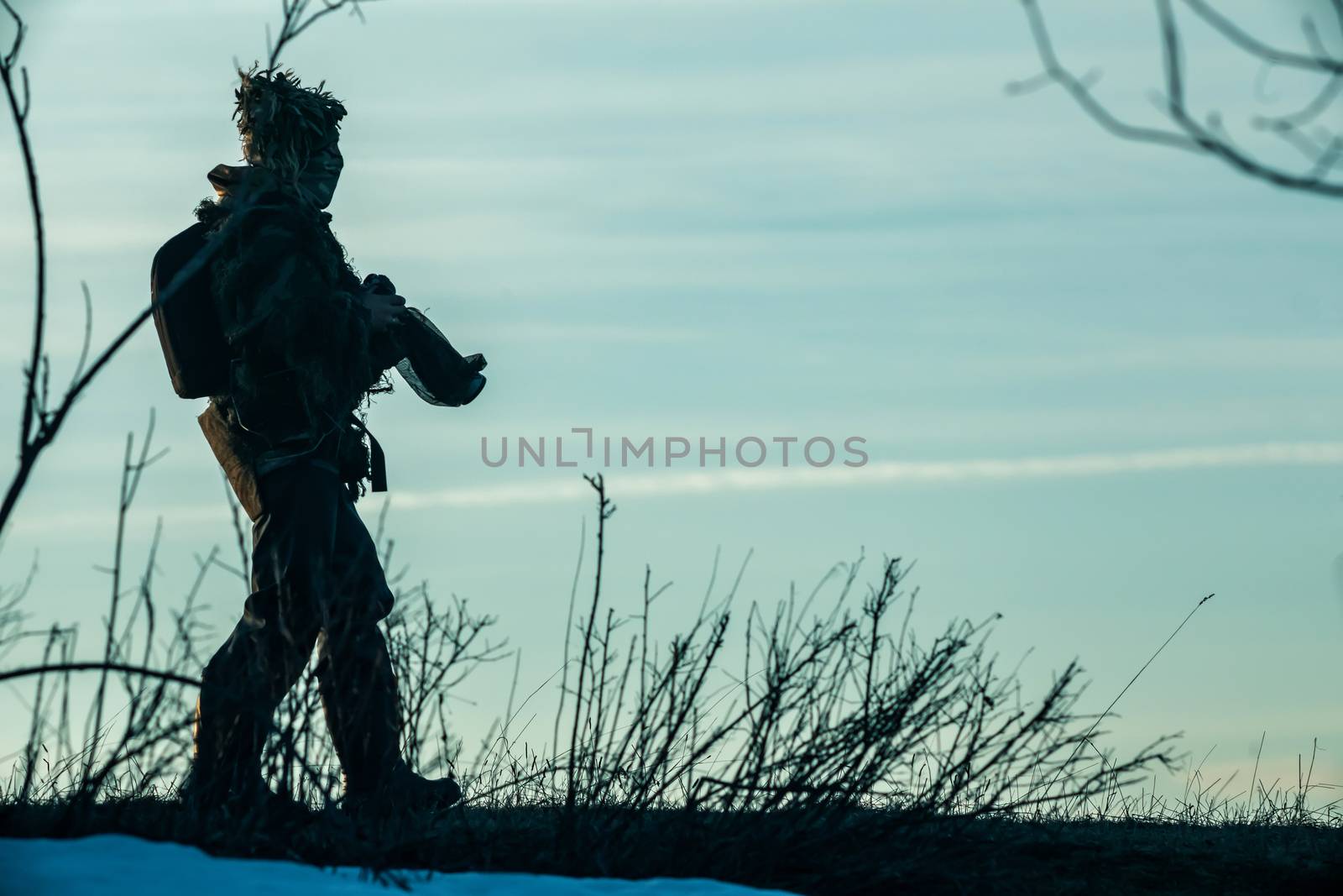 Portrait of a photographer during photography outdoors by sveter