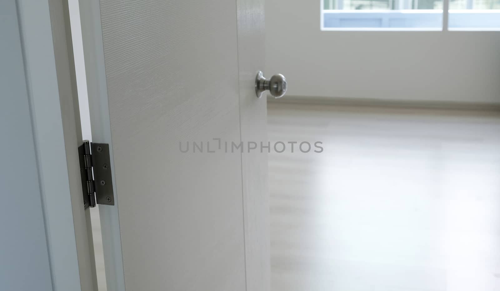 Open the empty room door at new home