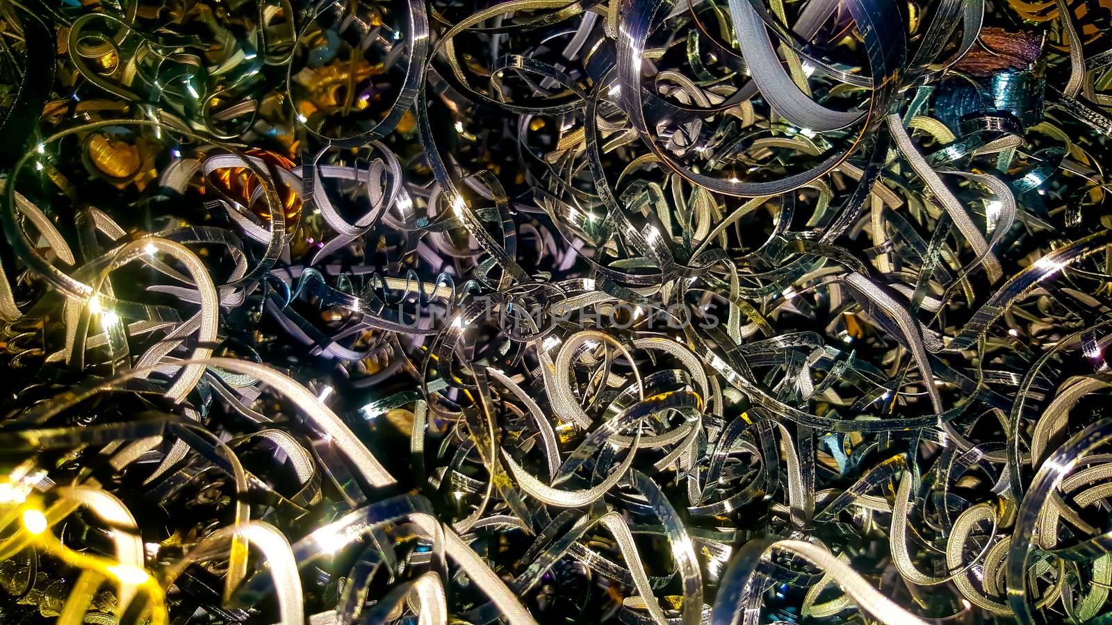 Abstract color background of metal shavings. Processing of ferro by YevgeniySam