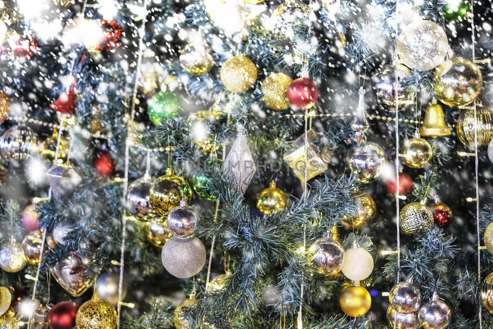 Close up luxury christmas tree background