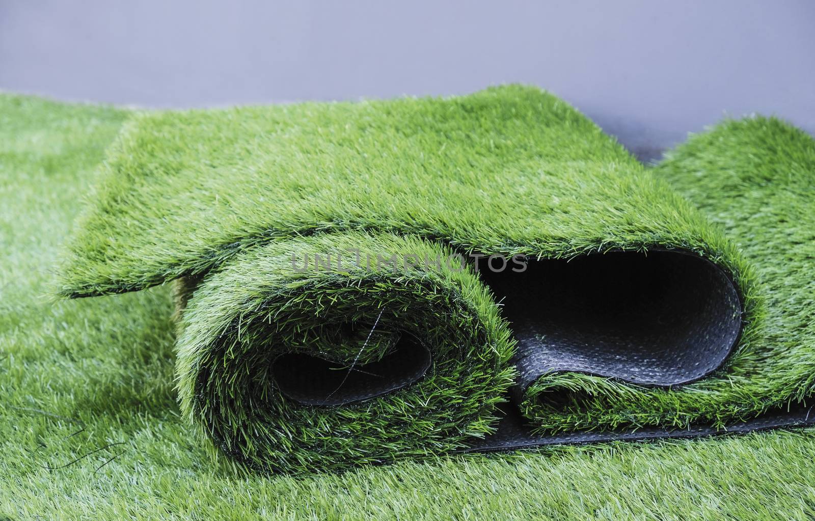 Artificial grass in the garden