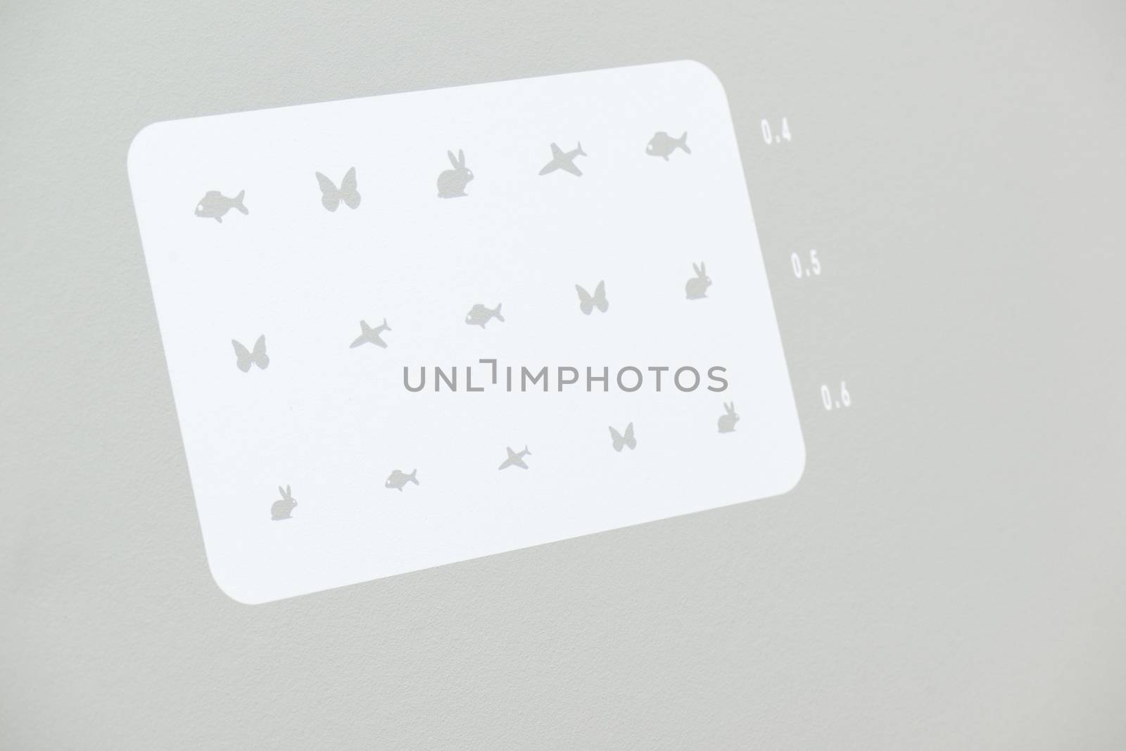 shape templates for measuring and testing vision in eye clinic