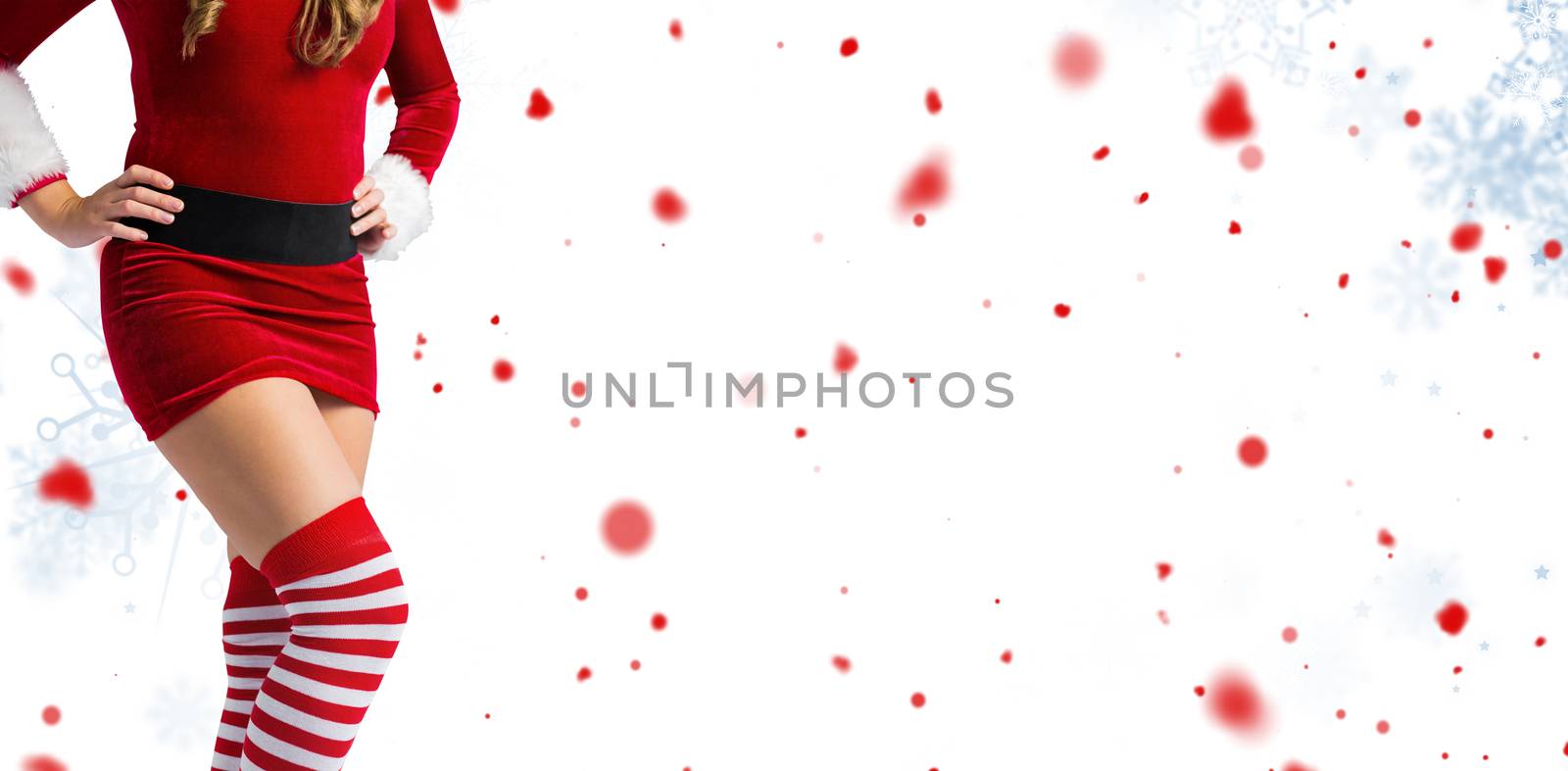 Composite image of mid section of sexy santa girl by Wavebreakmedia