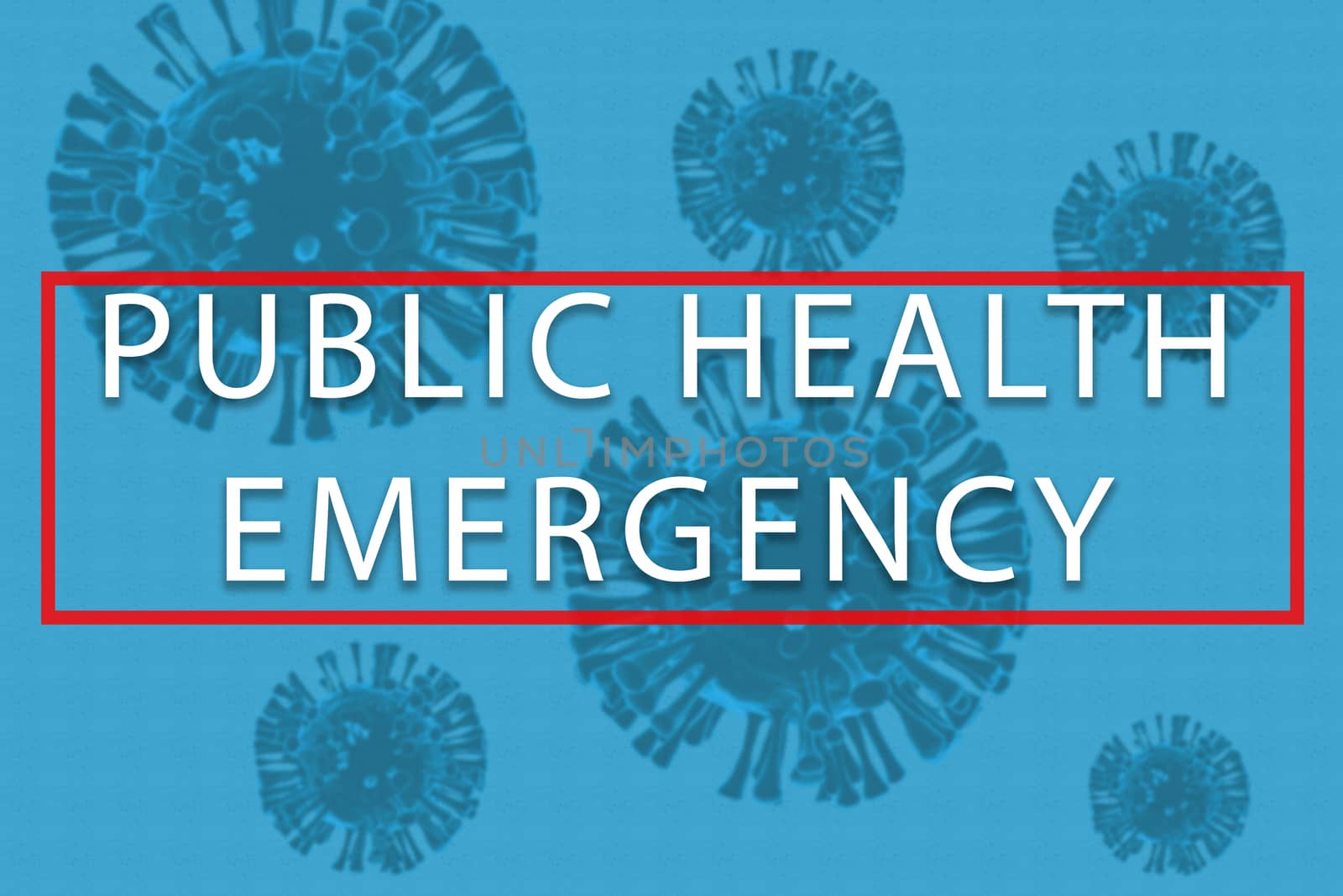 Concept of public health emergency due to coronavirus or covid-19 pandemic or outbreak