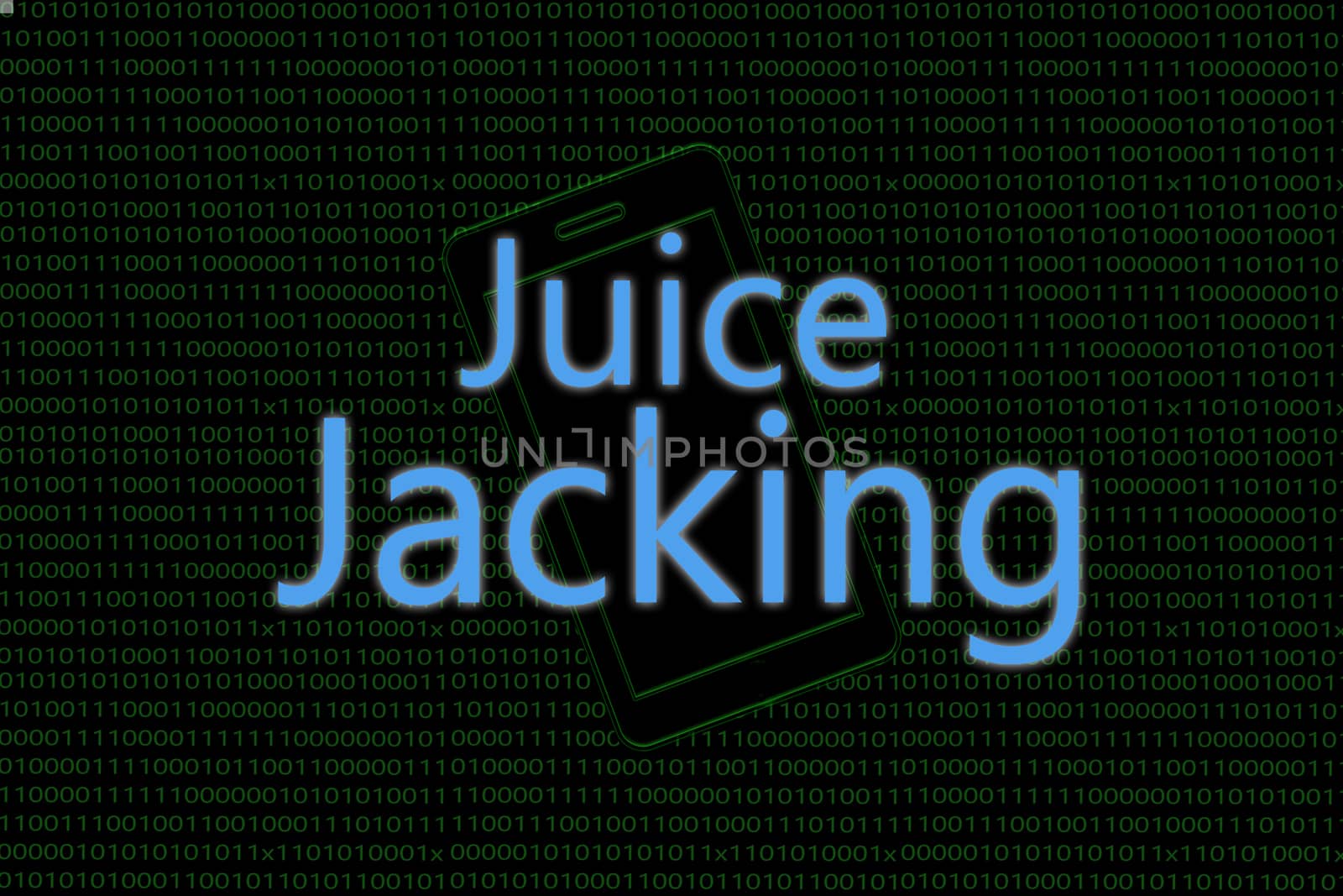 illustrative example showing of Juice Jacking or Hacking a cyber attack done on mobile.