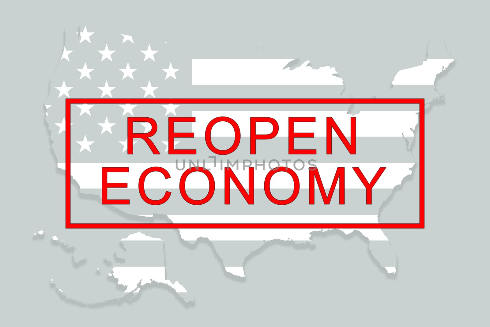 Concept of Opening US economy, reopen United States or American economic activity - back to work after the business lockdown due to covid-19 or coronavirus pandemic. by lakshmiprasad.maski@gmai.com