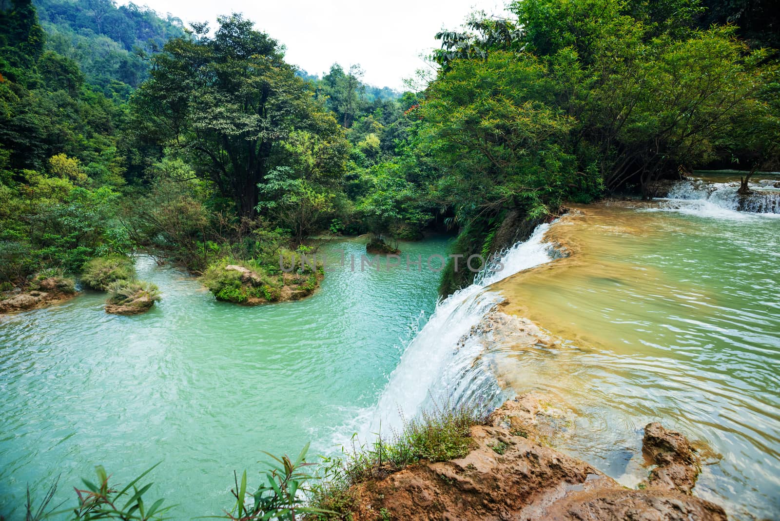 Beautiful waterfall in Thailand by norgal