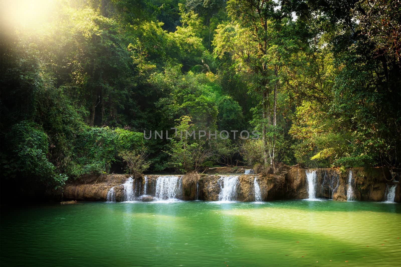 Beautiful waterfall in Thailand by norgal