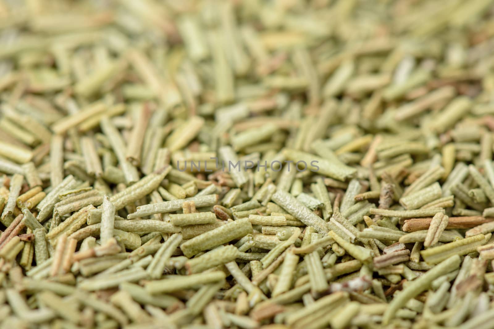 Closeup organic dried rosemary, ingredient for cooking. Herb concept.