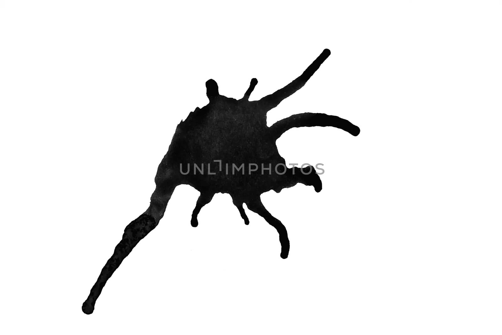 Abstract Ink splash  on white background