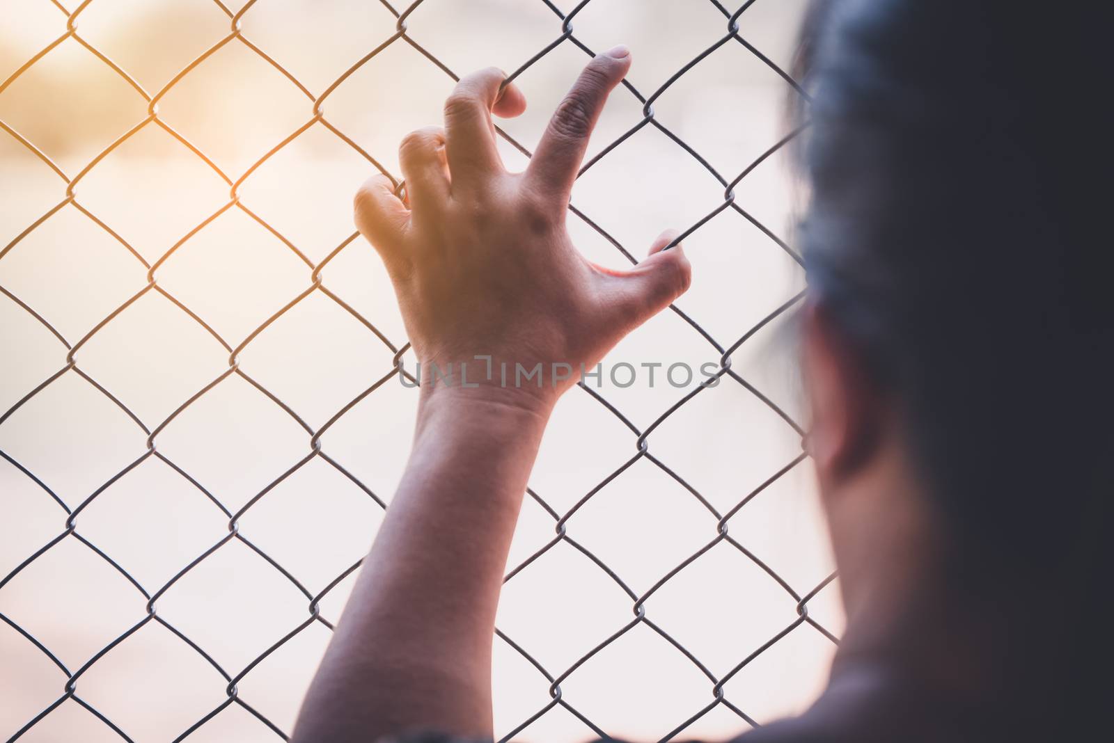 Hands and Steel Cage