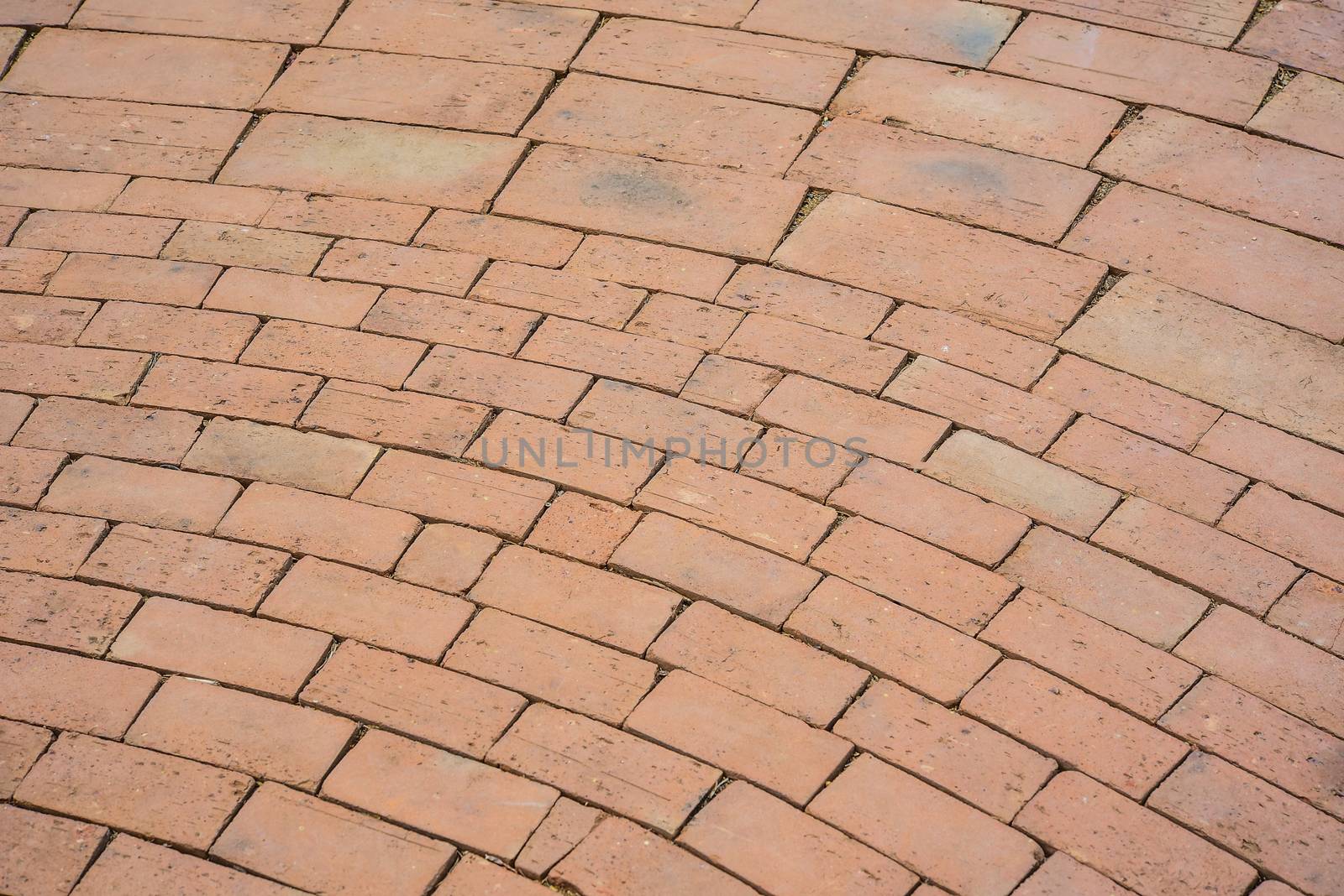 Old brown brick floor texture 