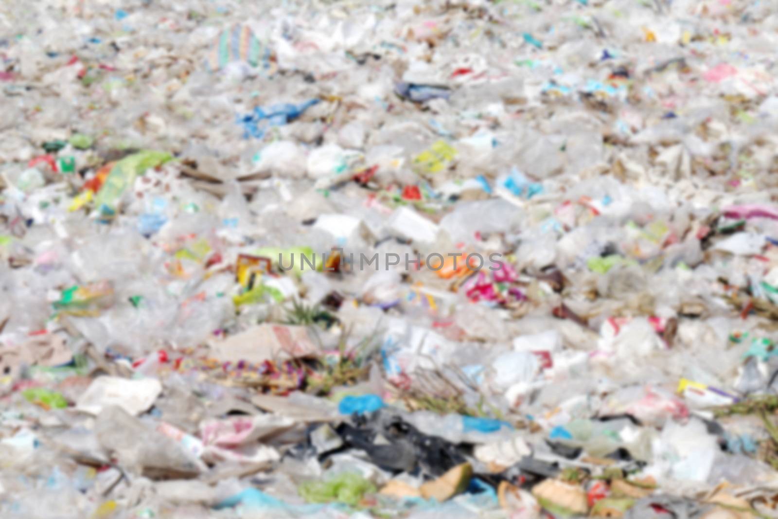 Blurred Waste plastic background, Background Garbage Plastic Bottle Paper many Background texture, bin, trash, dirty, waste, Pollution by cgdeaw