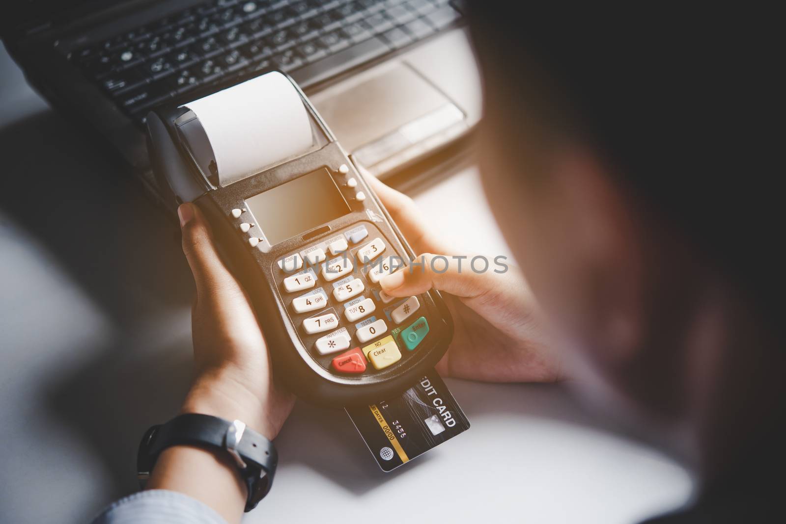 Paying by credit card , buying and selling products using a cred by photobyphotoboy