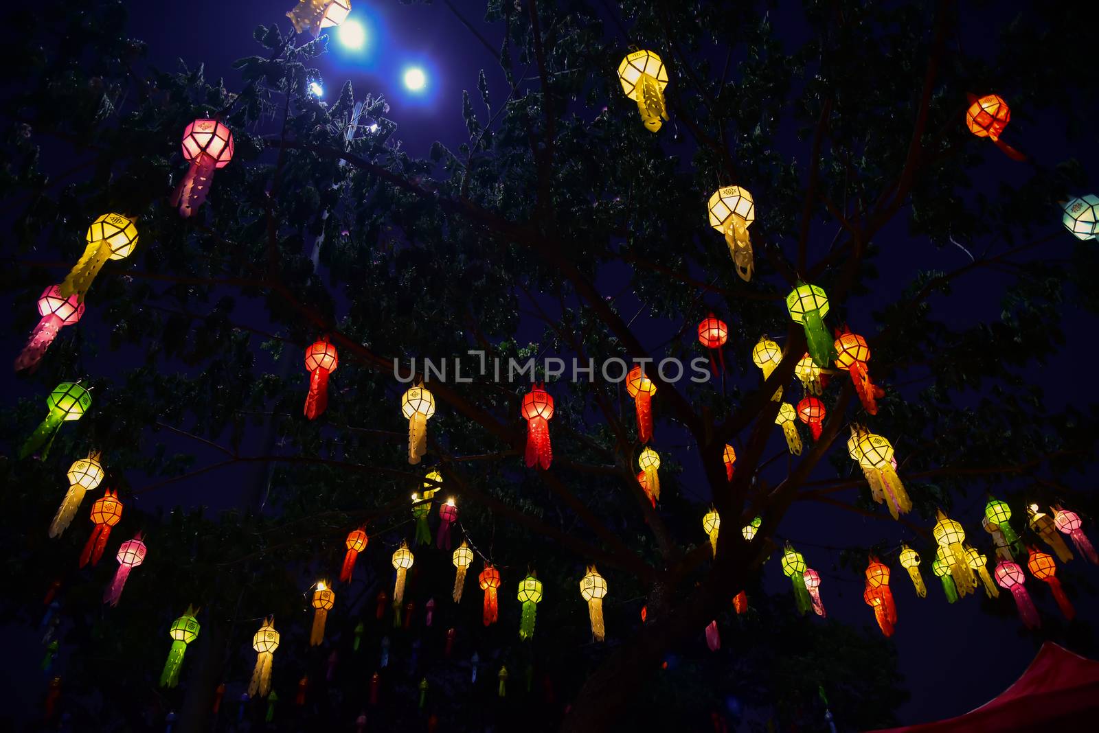 Lanterns for both Thai and Chinese happiness festivals by photobyphotoboy