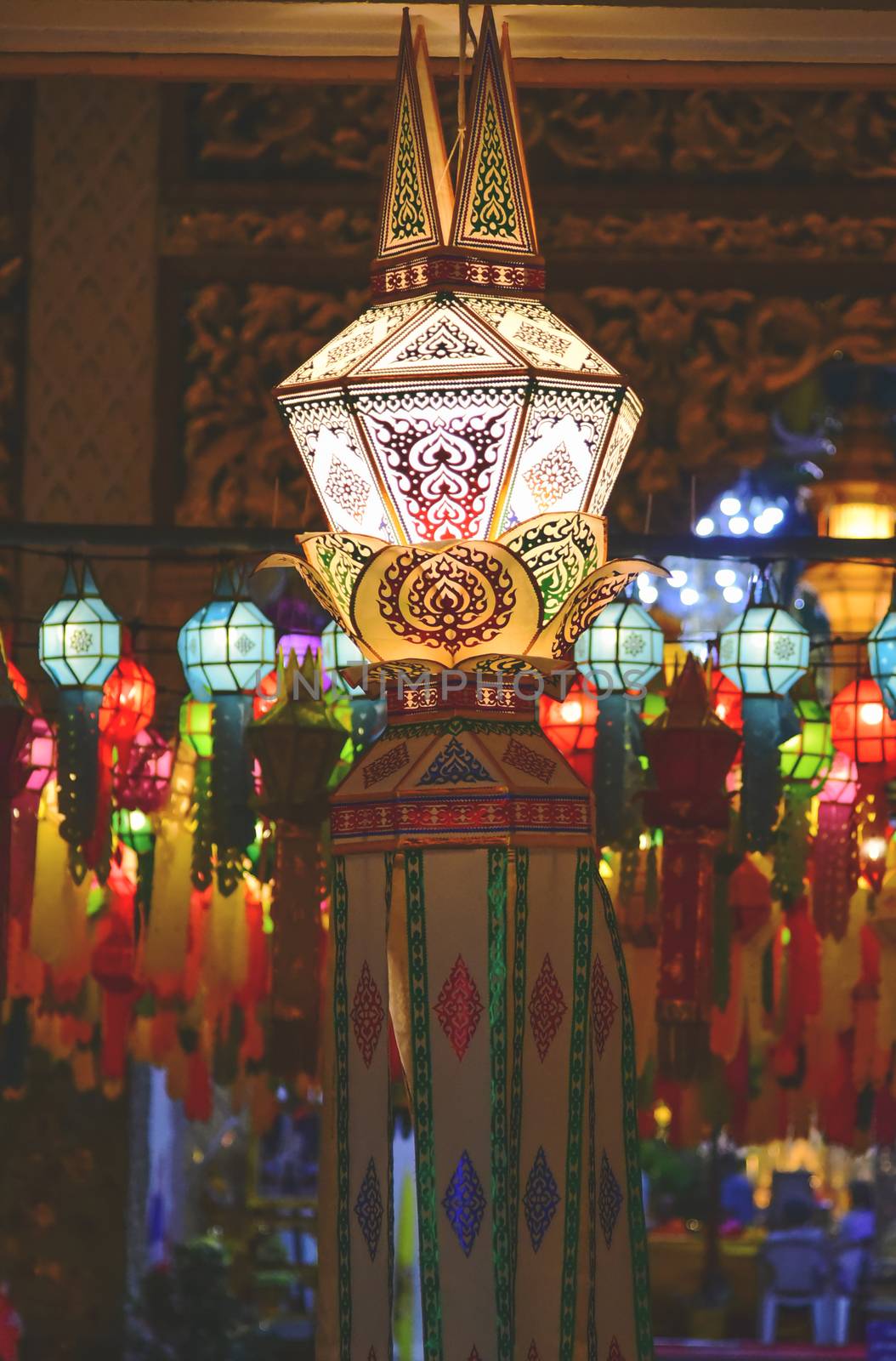 Lanterns for both Thai and Chinese happiness festivals