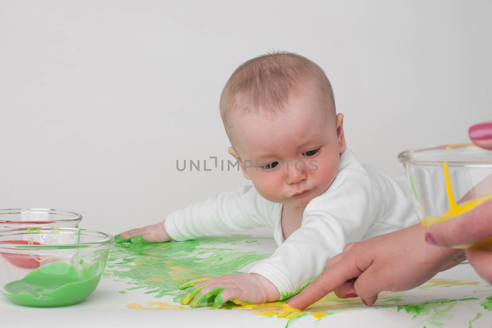 baby on a white background by A_Karim