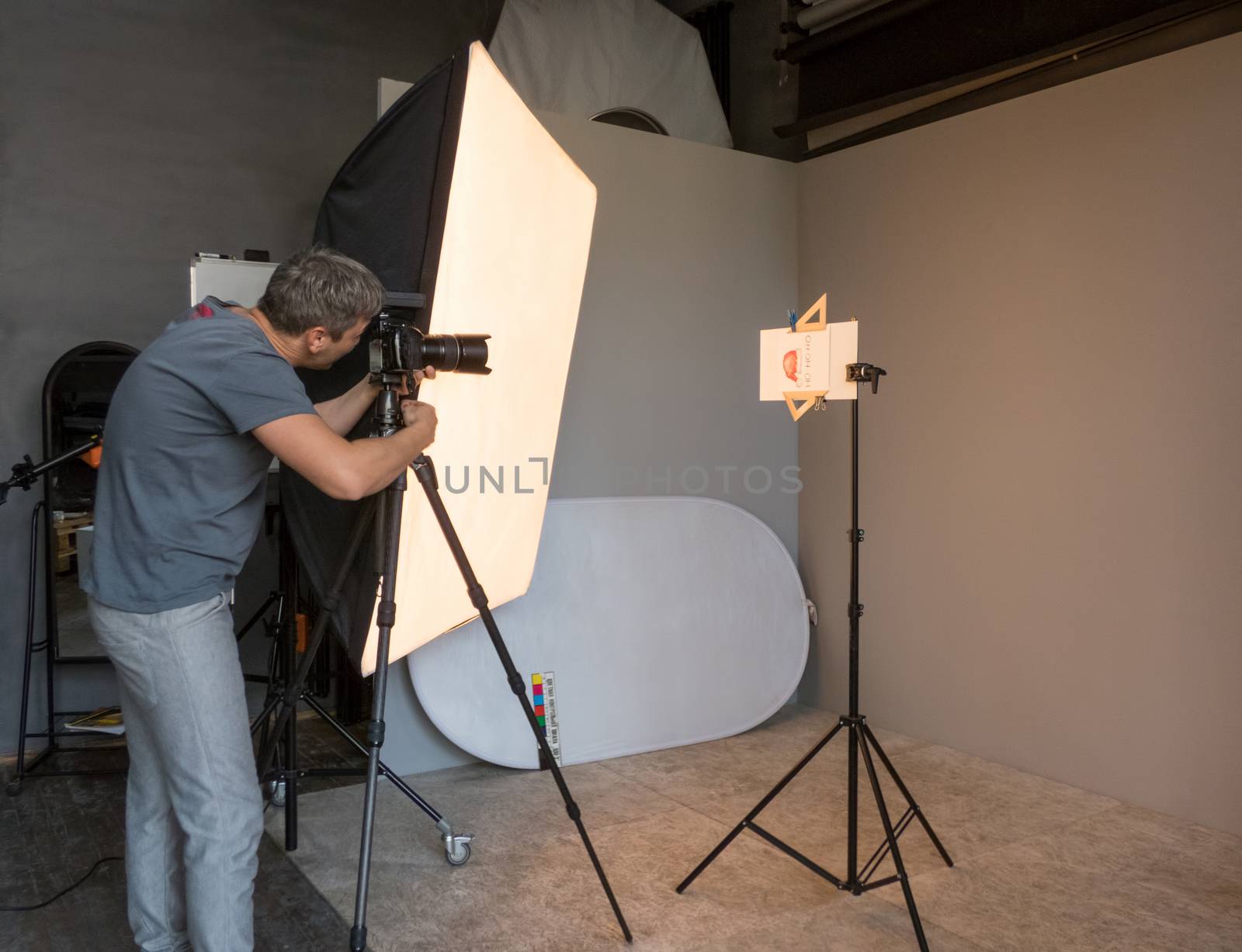 a young man photographed in the studio. unintended photography