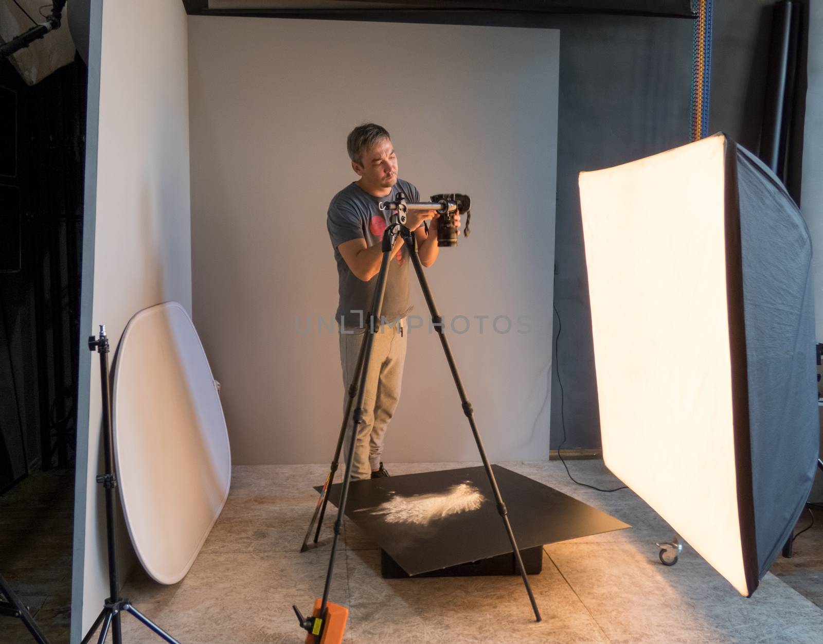 young photographer ready to shoot. unintended photography